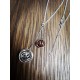"Q" Silver Double Pendant with  9ct Rose Gold Q